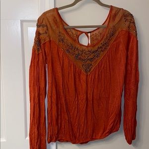 Free People beaded blouse